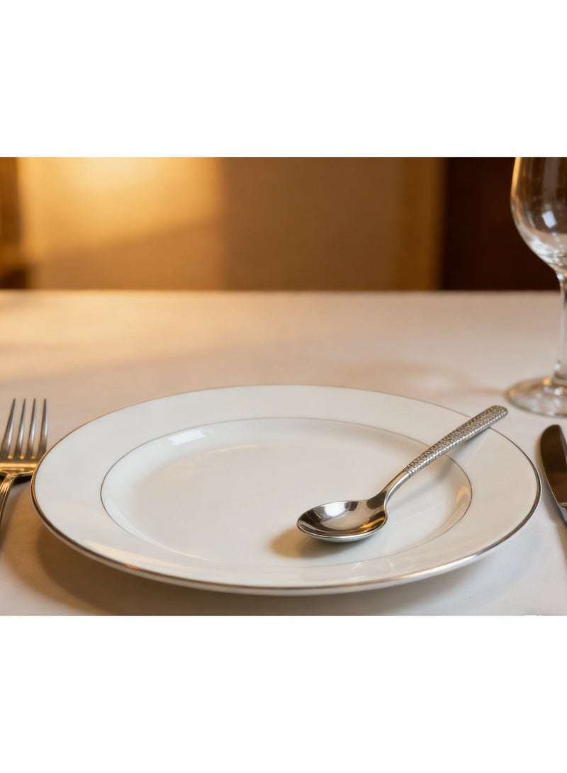 Elegant Stainless Steel Spoon, 4 pieces, Large  Spoons with Long Handles, Dishwasher Safe - Image 5